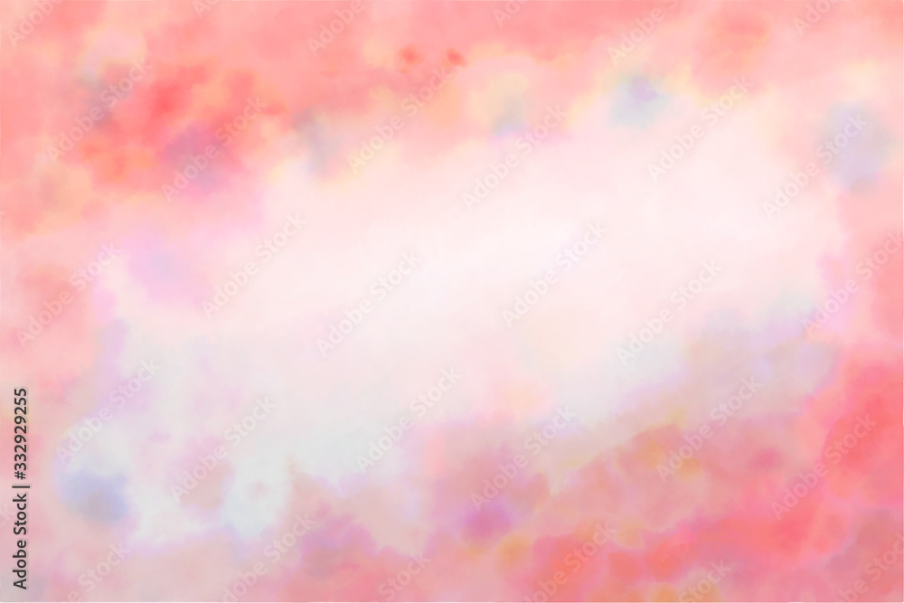 Abstract red pink watercolor background