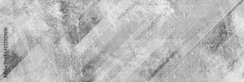 Jasnoszary abstrakcyjny geometryczny baner z teksturą betonu. Technologia projekt wektorowy
