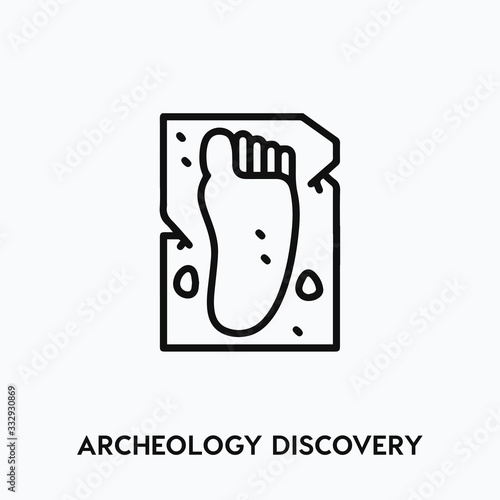 archeology discovery icon vector. archeology symbol sign
