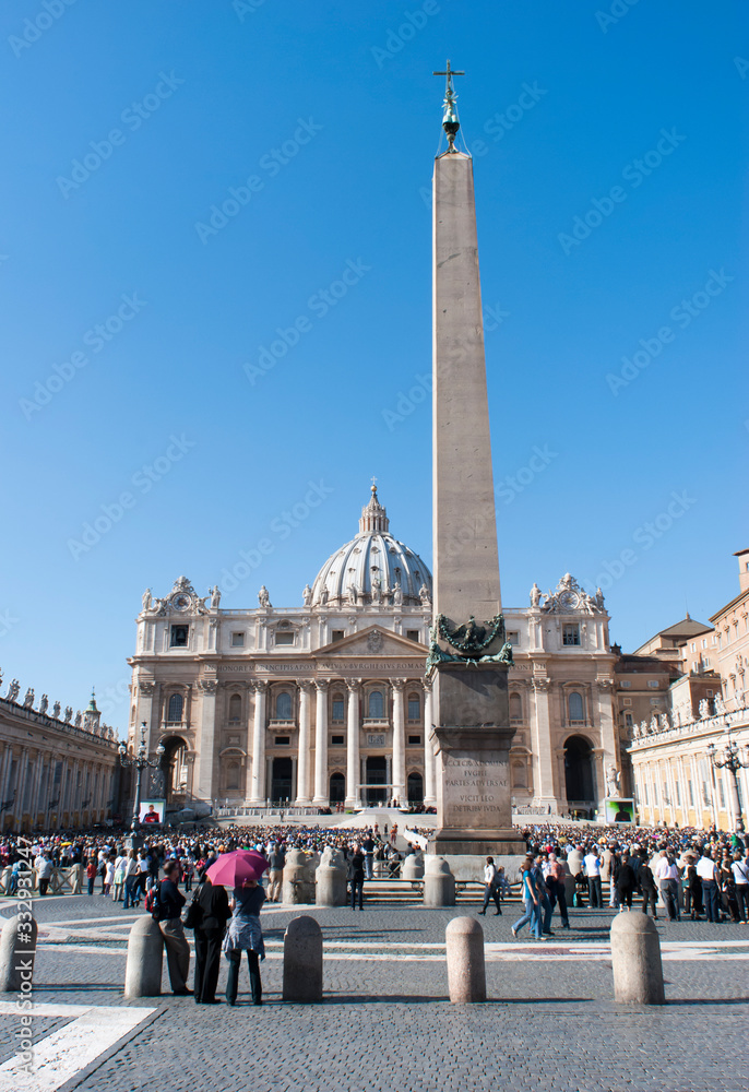 Vatican City St. Peter's Square With Obelisk