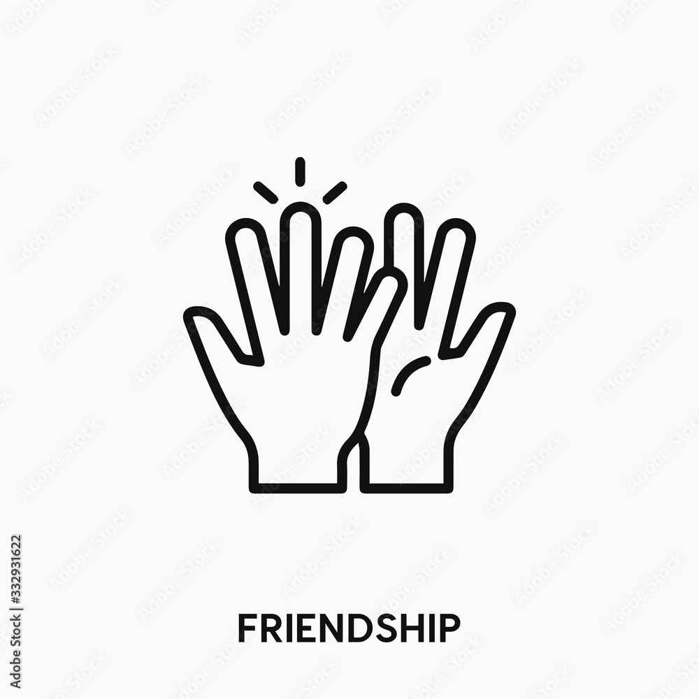 friendship icon vector. friendship symbol sign friendship icon vector. friendship symbol sign