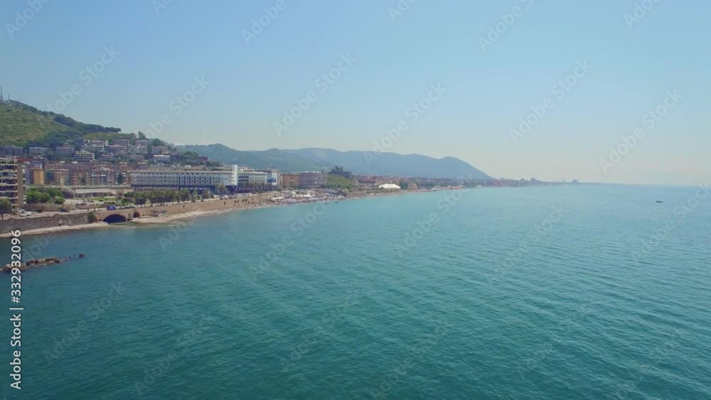 The look at the seaside from the camera drone. The look at the seaside from the camera drone.