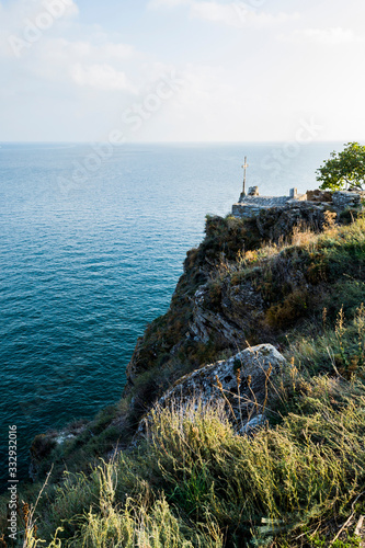 Cape Caliacra, Bulgaria. Cape Caliacra is a nature monument in Bulgarian Dobrogea (Quadrilateral), comprising a medieval fortress and a nature reserve. photo