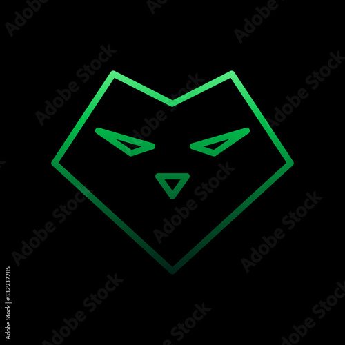 Free Download heart shaped wolf face nolan icon. Simple thin line, outline vector of Heartbeat icons for ui and ux, website or mobile application - GFXLoad