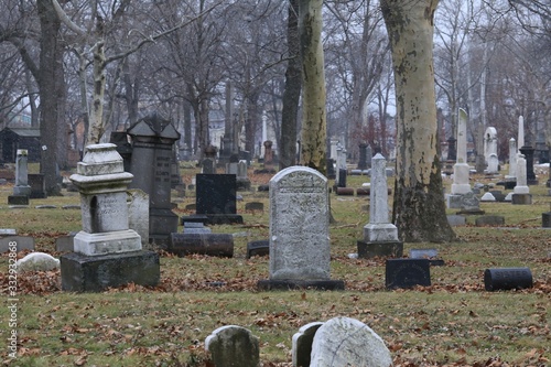 Spooky looking old cemetery