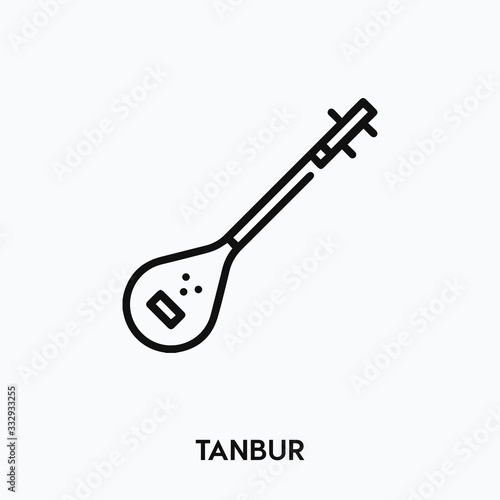 tanbur icon vector. tanbur symbol sign