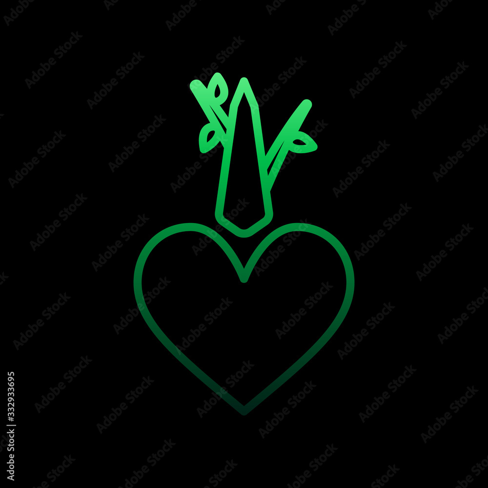 green heart nolan icon. Simple thin line, outline vector of Heartbeat icons for ui and ux, website or mobile application green heart nolan icon. Simple thin line, outline vector of Heartbeat icons for ui and ux, website or mobile application