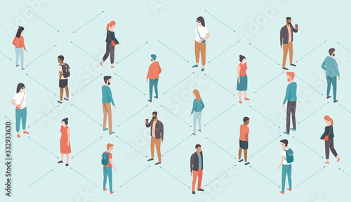 Social distancing  during coronavirus COVID-19 2019-ncov disease outbreak