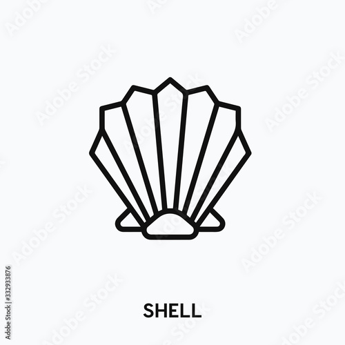 shell icon vector. shell symbol sign