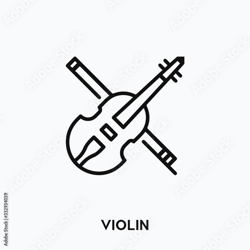 violin icon vector. violin symbol sign