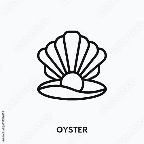 oyster icon vector. oyster symbol sign