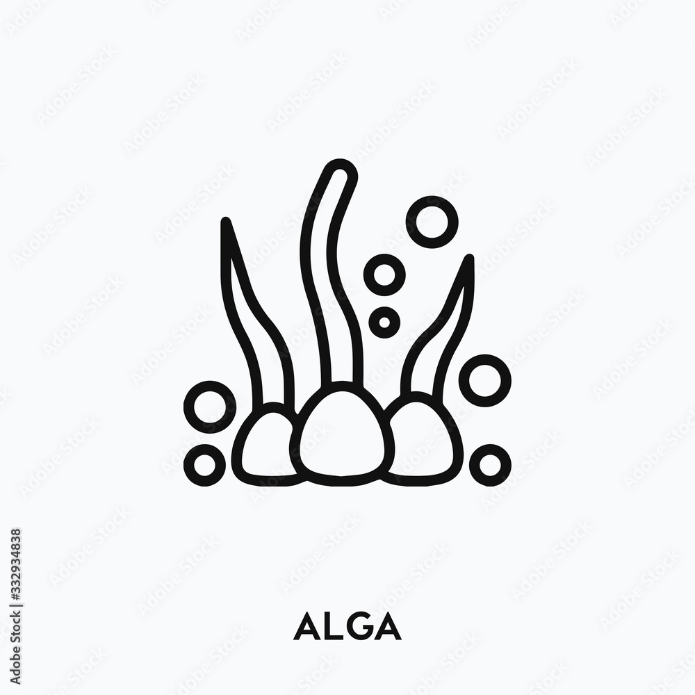alga icon vector. alga symbol sign alga icon vector. alga symbol sign