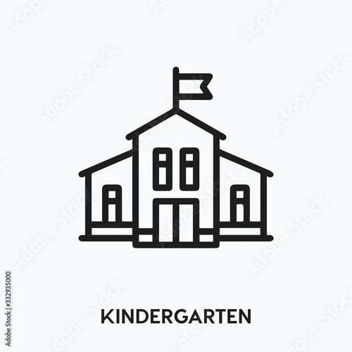 kindergarten icon vector. kindergarten symbol sign