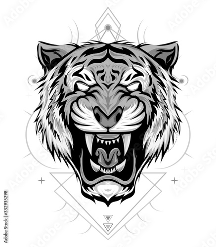 Canvas Print Tiger logo
