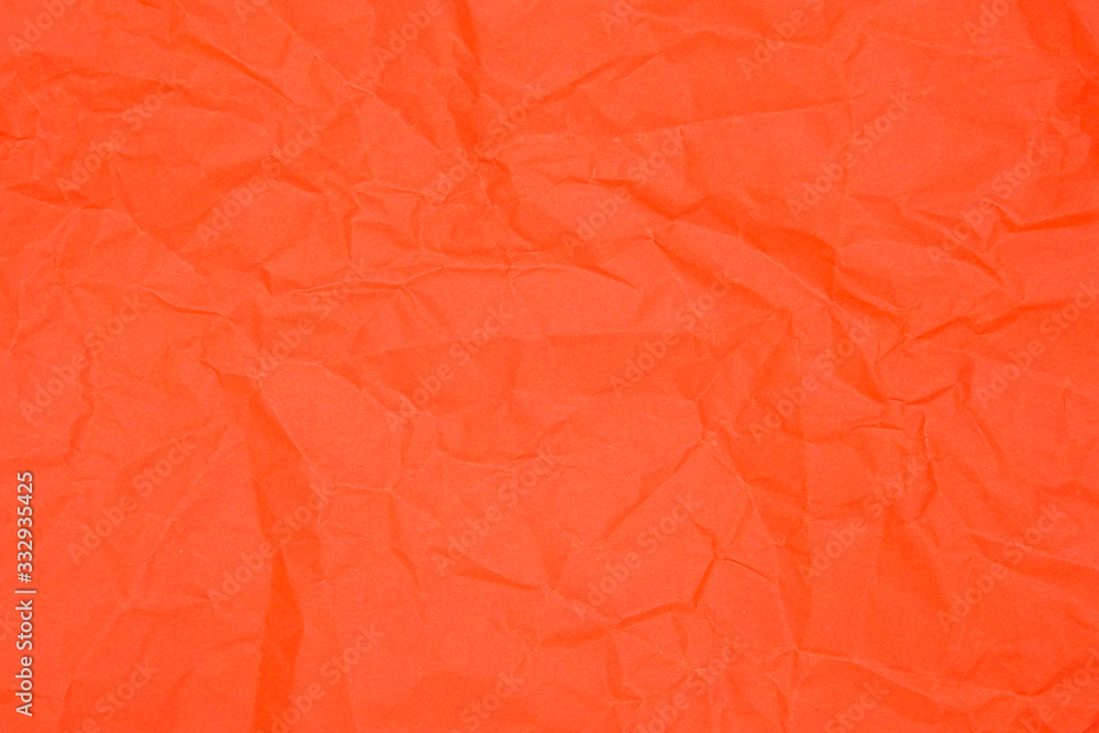 Red crumpled paper texture Red crumpled paper texture