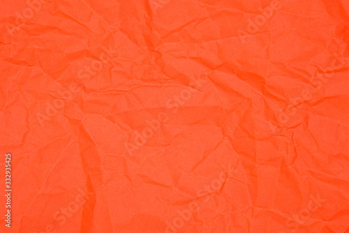 Red crumpled paper texture