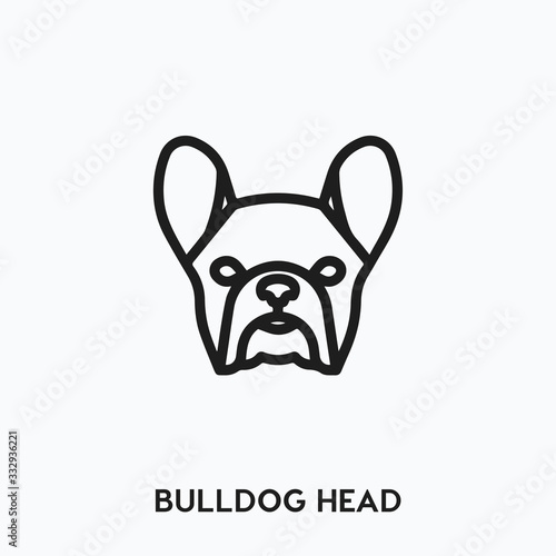 bulldog head icon vector. bulldog head icon vector symbol illustration. Modern simple vector icon for your design. bulldog head icon vector	