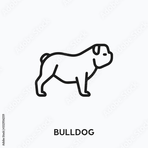 bulldog icon vector. bulldog symbol sign