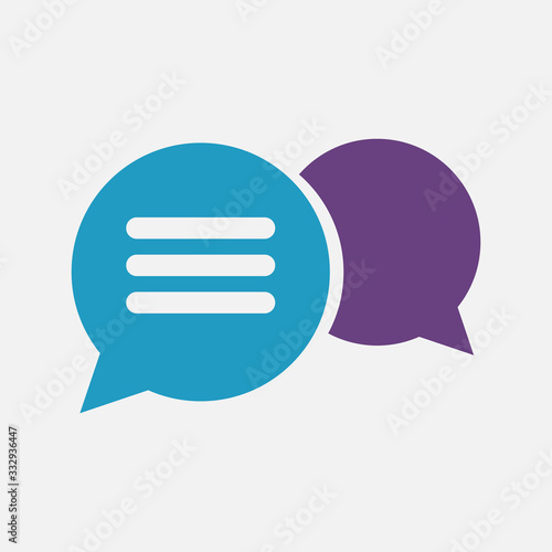 Bubble speech comunication icon. Logo design element. Vector illustration