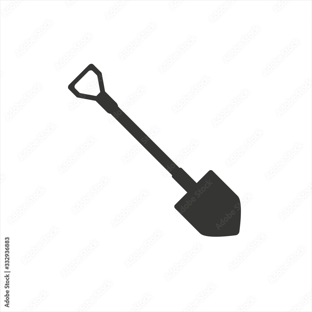 shovel, garden equipment. Icon Vector Logo Template Illustration Design. EPS 10 vector.