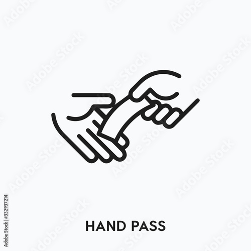 hand pass icon vector. hand pass icon vector symbol illustration. Modern simple vector icon for your design. hand pass icon vector	