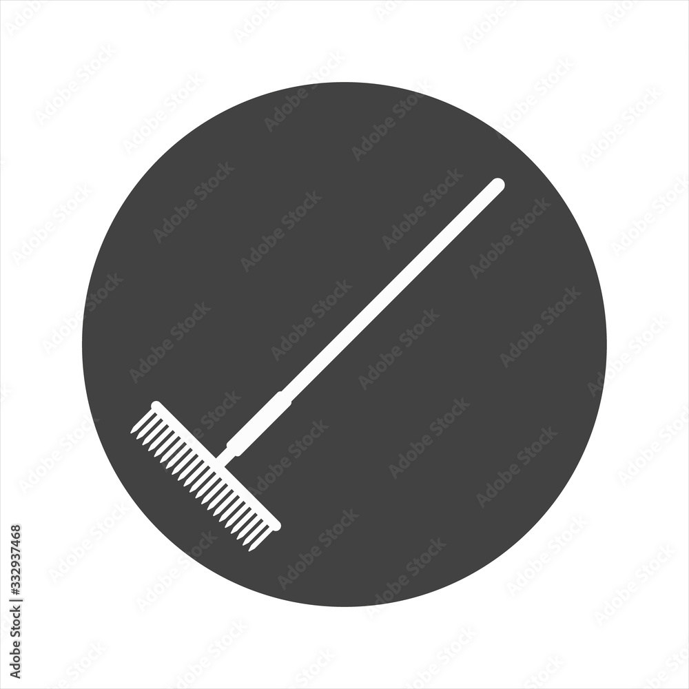Garden rake icon. Outline garden rake vector icon for web design isolated on white background Garden rake icon. Outline garden rake vector icon for web design isolated on white background