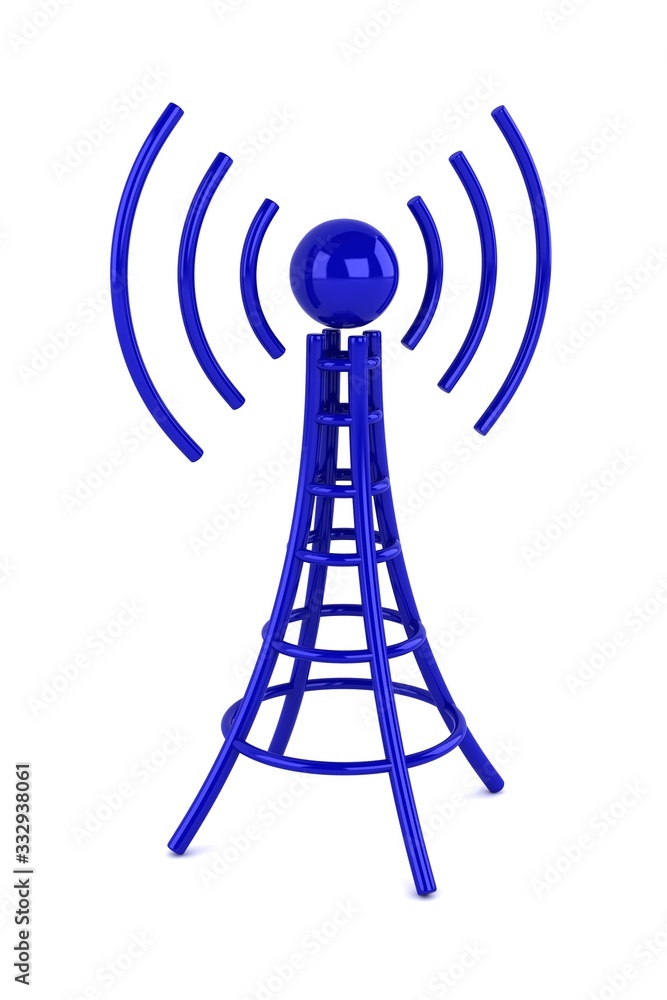 Telecommunication Tower Icon 3D Rendering Telecommunication Tower Icon 3D Rendering