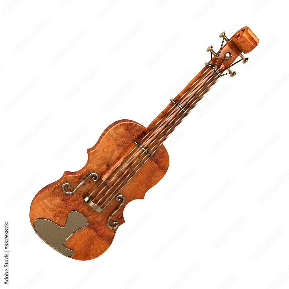 Obraz premium Violin Decor 3D Rendering Illustration