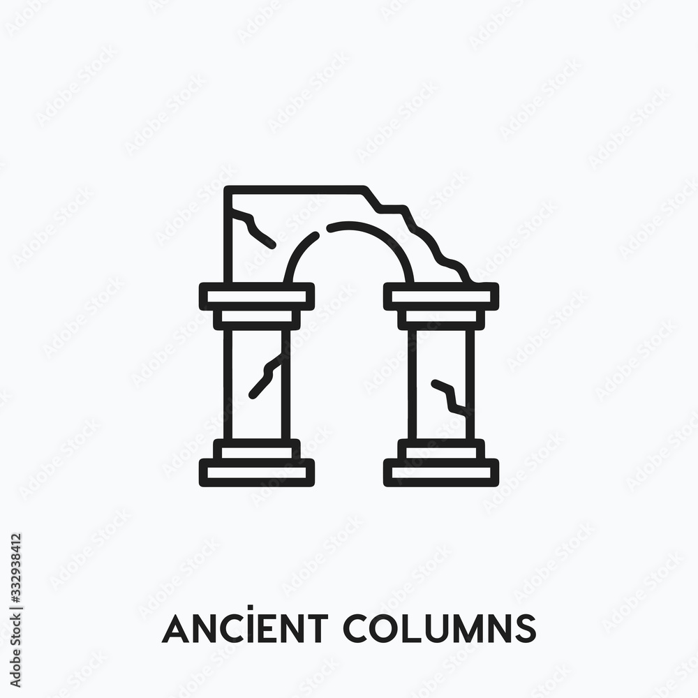 ancient columns icon vector. columns symbol sign ancient columns icon vector. columns symbol sign
