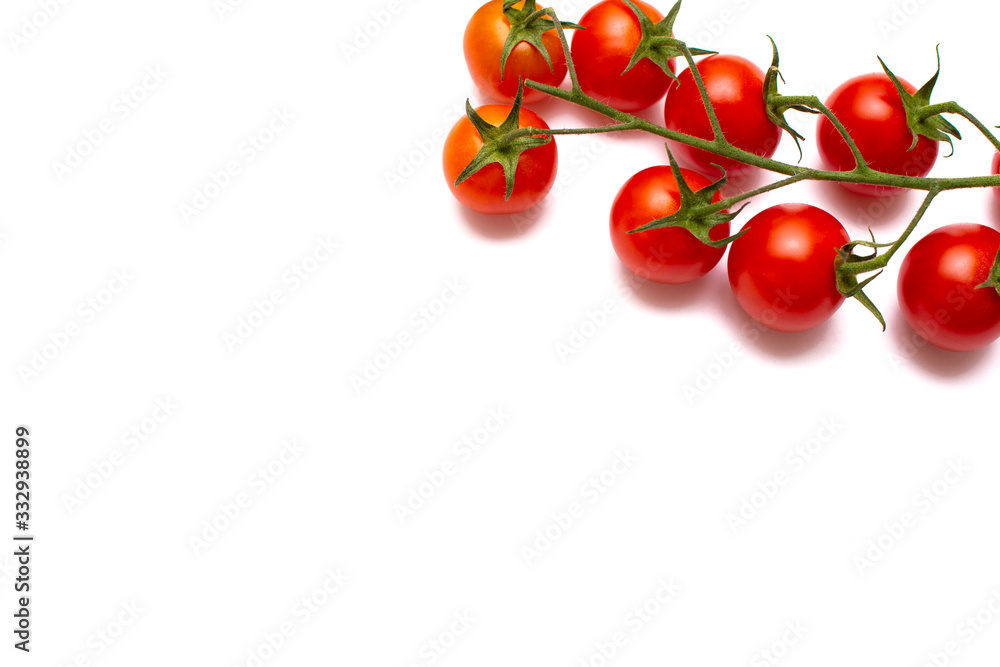 Fresh Cherry tomatoes on a white background Fresh Cherry tomatoes on a white background