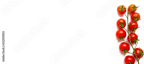 Fresh Cherry tomatoes on a white background