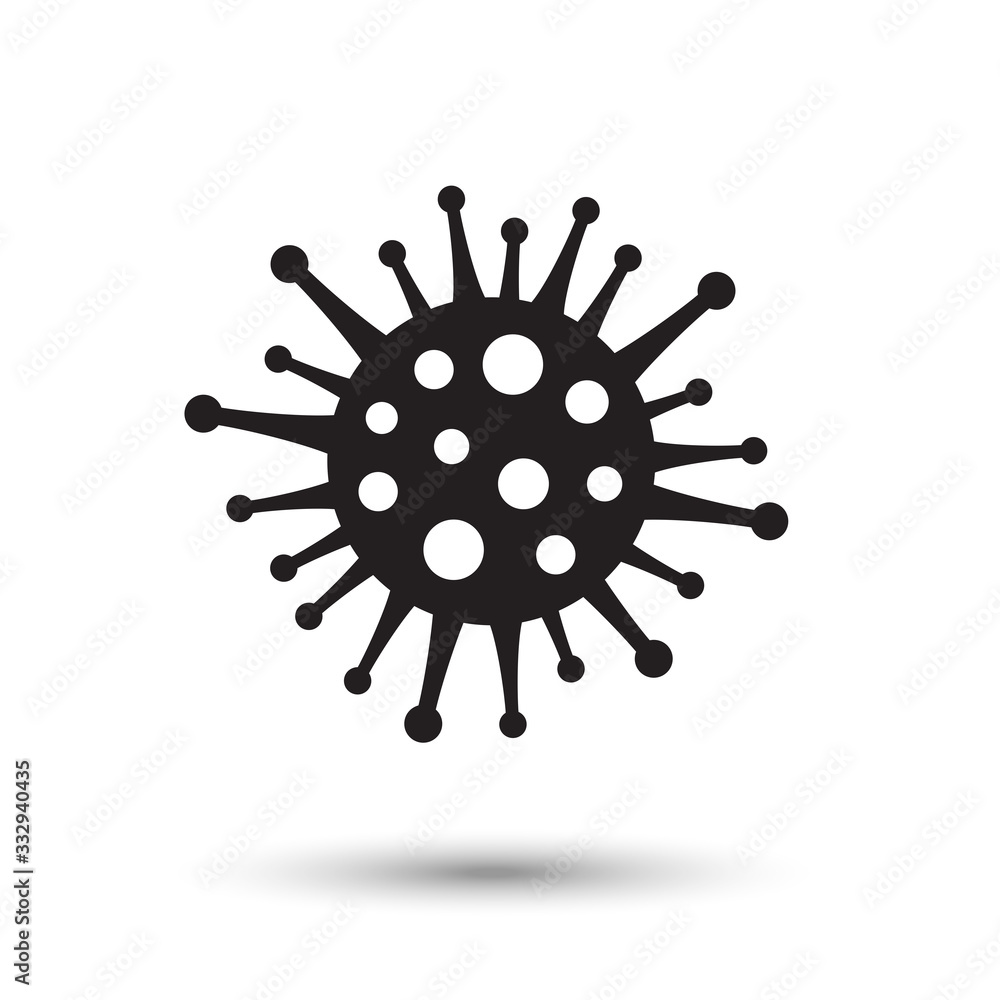  bacteria or virus,coronavirus  2019-ncov icon silhouette