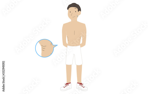 痩せた男性のイラスト