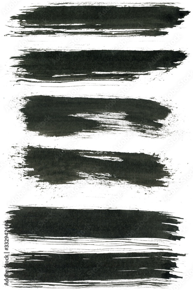 Brush paint strokes. Texture brushes and modern grunge brush lines. Ink brush artistic design element for frame design. Isolated elements set. Rough smears and stains Brush paint strokes. Texture brushes and modern grunge brush lines. Ink brush artistic design element for frame design. Isolated elements set. Rough smears and stains