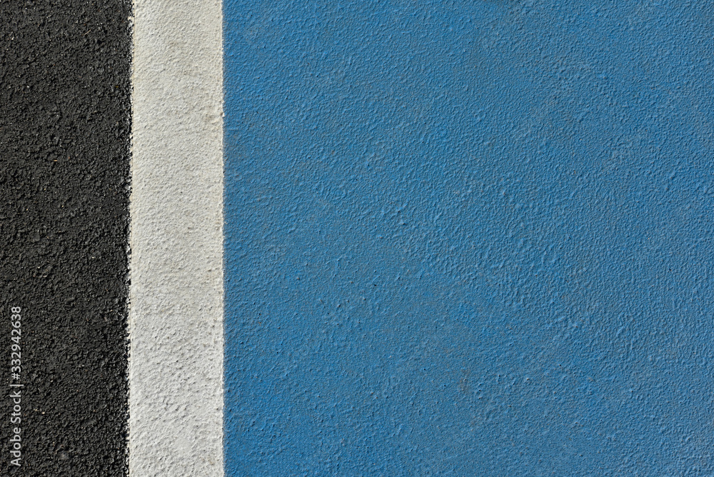 Fototapeta premium Blue Road and White Line Texture