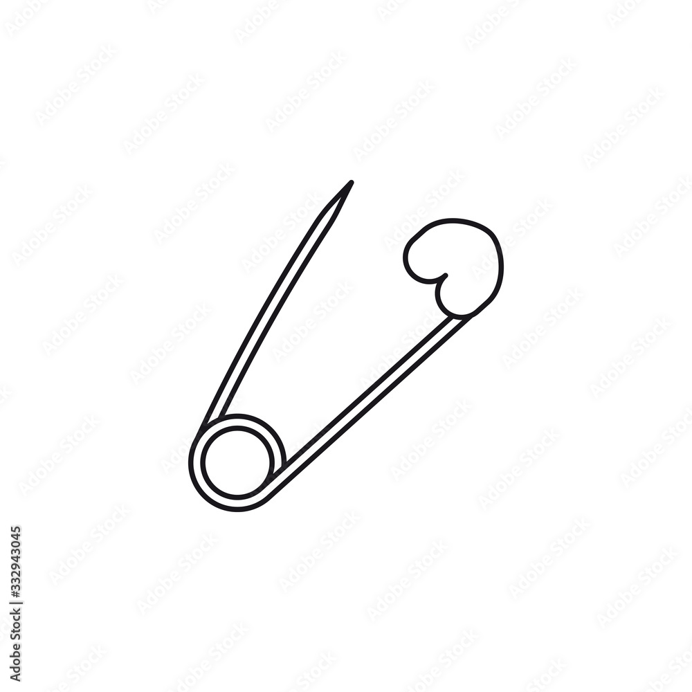 Safety pin vector icon Safety pin vector icon