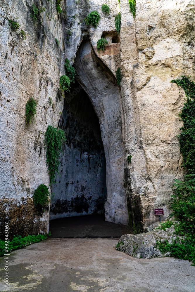 Obraz premium The Ear of Dionysius in Syracuse Italy (Sicily)