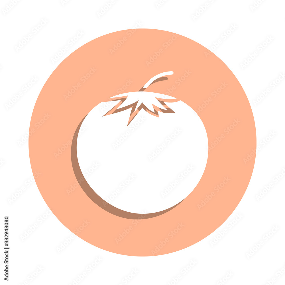 Fruit, tomato, vegetable badge icon. Simple glyph, flat vector of ecology icons for ui and ux, website or mobile application Fruit, tomato, vegetable badge icon. Simple glyph, flat vector of ecology icons for ui and ux, website or mobile application