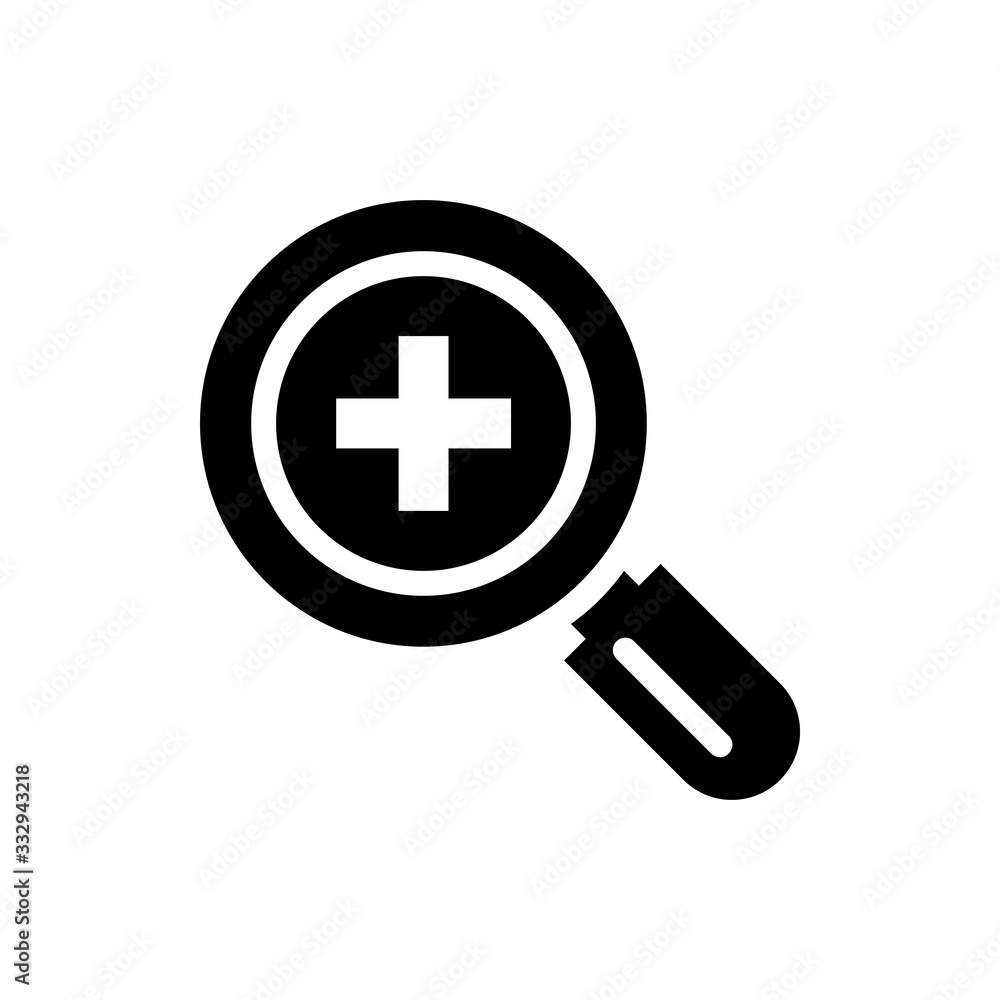 Zoom In Vector Colour With Glyph Icon Illustration Zoom In Vector Colour With Glyph Icon Illustration