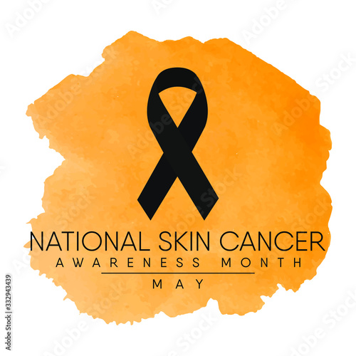 Vector illustration on the theme of Melanoma and skin cancer detection, prevention and awareness month of May.