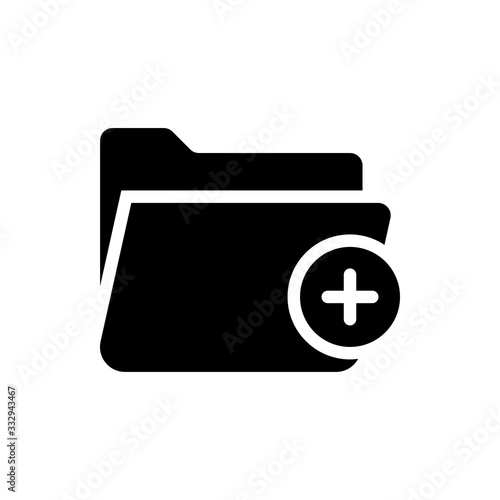 New Folder Vector Colour With Glyph Icon Illustration