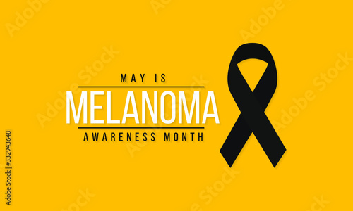 Vector illustration on the theme of Melanoma and skin cancer detection, prevention and awareness month of May.