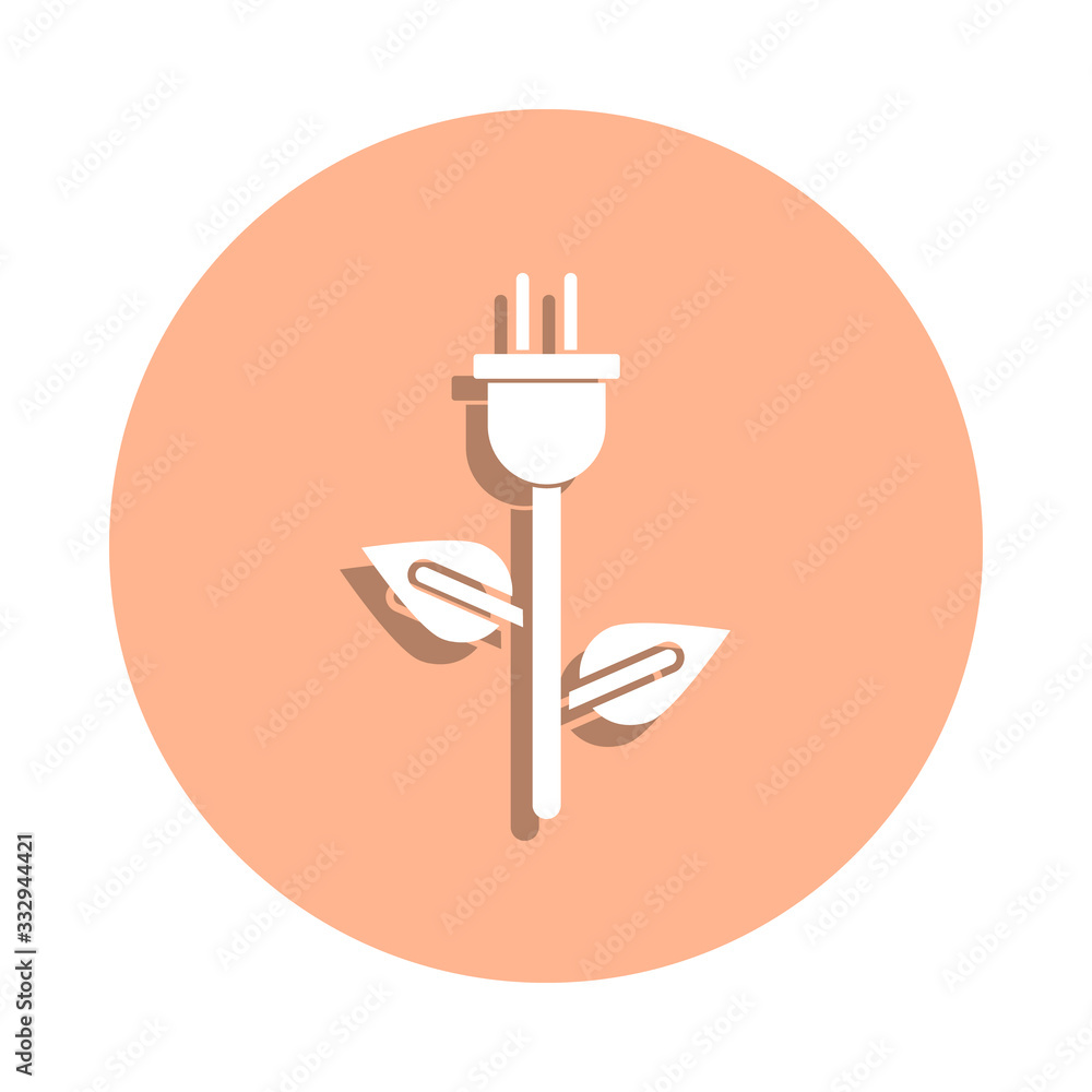 Bio energy, leaf badge icon. Simple glyph, flat vector of ecology icons for ui and ux, website or mobile application Bio energy, leaf badge icon. Simple glyph, flat vector of ecology icons for ui and ux, website or mobile application