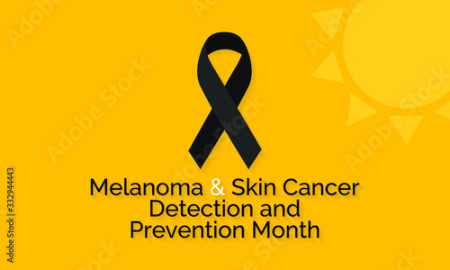 Vector illustration on the theme of Melanoma and skin cancer detection, prevention and awareness month of May.