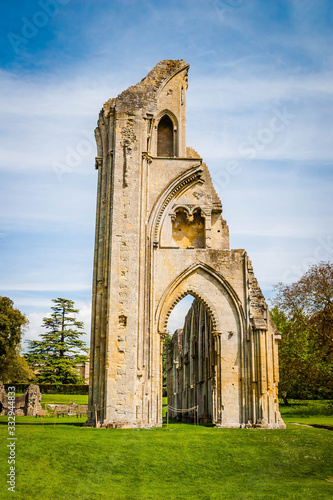 The ruins of Glastonbury Abbey, Somerset photo