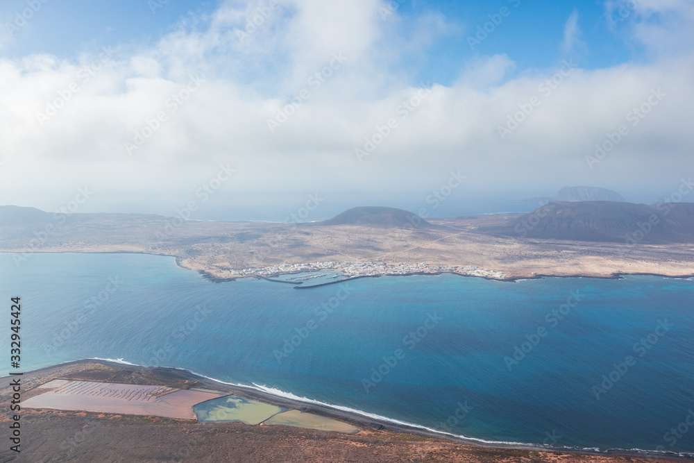 Landscape on island La Grasiosa, Canary Islands