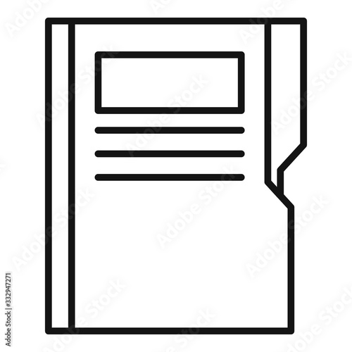 Paper proofread icon. Outline paper proofread vector icon for web design isolated on white background