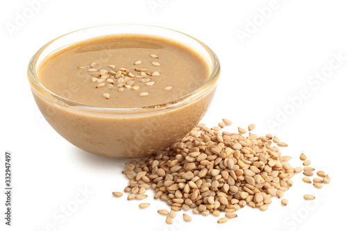 Tahini in a bowl. photo