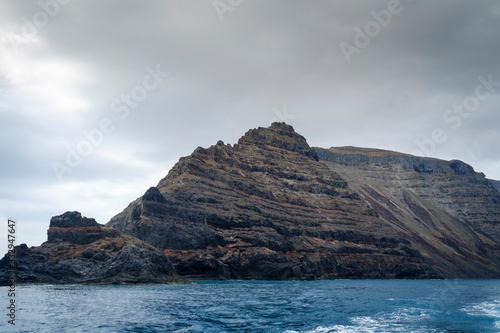 view of el muro cliff from the boat in canary islands © Jonathan