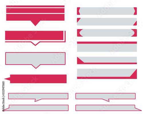 四角のタグのセット